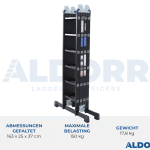 4×5 ALDORR Professional – Multi Purpose Ladder without platform – 5,7 Meter