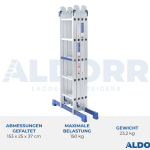 4x4 ALDORR Home - Multi Purpose Ladder with platform - 4,7 Meter