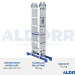 4×3 ALDORR Professional – Multi Purpose Ladder with platform – 3,5 Meter