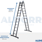 4×5 ALDORR Professional – Multi Purpose Ladder without platform – 5,7 Meter