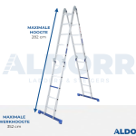 4x3 ALDORR Home - Multi Purpose Ladder with platform - 3,5 Meter