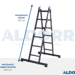 4×4 ALDORR Professional – Multi Purpose Ladder with platform – 4,7 Meter