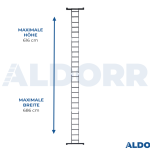 4×5 ALDORR Professional – Multi Purpose Ladder without platform – 5,7 Meter