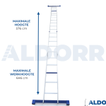 4x3 ALDORR Home - Multi Purpose Ladder with platform - 3,5 Meter