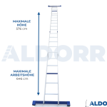 4x5 ALDORR Home - Multi Purpose Ladder without platform - 5,7 Meter