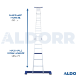 4×3 ALDORR Professional – Multi Purpose Ladder with platform – 3,5 Meter