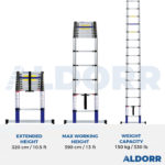 Telescopic ladder 10.5 ft (3,20 m) - ALDORR Home