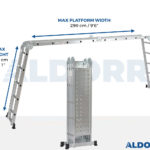 4x5 ALDORR Home - Multi Purpose Ladder with platform - 5,7 Meter