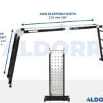 4×4 ALDORR Professional – Multi Purpose Ladder with platform – 4,7 Meter (Stabilizer bar: 120 cm)