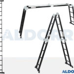 4×4 ALDORR Professional – Multi Purpose Ladder with platform – 4,7 Meter (Stabilizer bar: 120 cm)