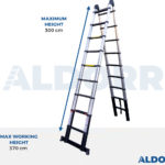 3,10 Meter ALDORR Professional - Telescopic folding ladder