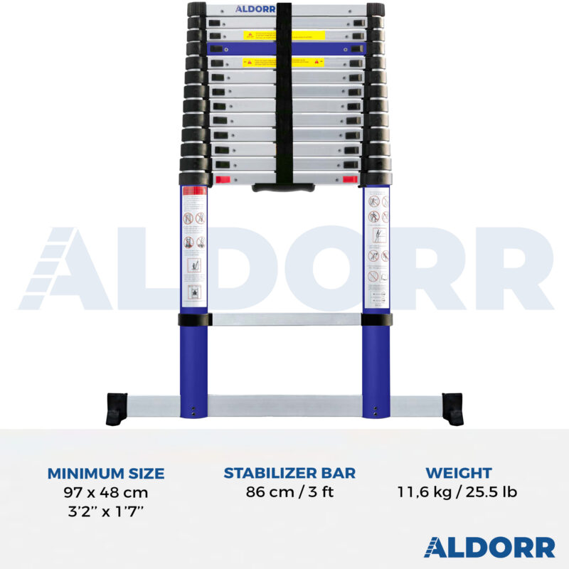 Telescopic ladder 12.5 ft – ALDORR Professional - Aldorr