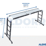 4×4 ALDORR Professional – Multi Purpose Ladder with platform – 4,7 Meter