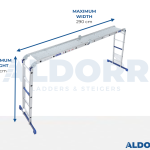 4x5 ALDORR Home - Multi Purpose Ladder with platform - 5,7 Meter