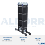 4×4 ALDORR Professional – Multi Purpose Ladder with platform – 4,7 Meter