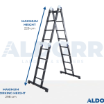 4×4 ALDORR Professional – Multi Purpose Ladder with platform – 4,7 Meter