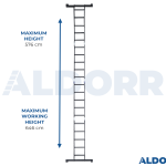 4×5 ALDORR Professional – Multi Purpose Ladder with platform – 5,7 Meter