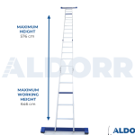 4x5 ALDORR Home - Multi Purpose Ladder with platform - 5,7 Meter