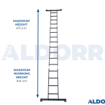 4×4 ALDORR Professional – Multi Purpose Ladder with platform – 4,7 Meter