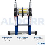 2,50 Meter ALDORR Home - Telescopic folding ladder