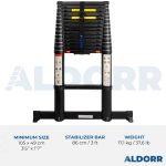 Telescopic ladder 15.7 ft (4,80 m) – ALDORR Professional