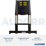 Telescopic ladder 17 ft (5,20 m) – ALDORR Professional