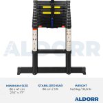 Telescopic ladder 10.5 ft (3,20 m) – ALDORR Professional