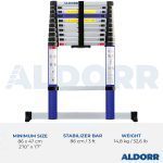 Telescopic ladder 10.5 ft (3,20 m) - ALDORR Home