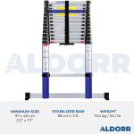 Telescopic ladder 12.5 ft (3,80 m) - ALDORR Home