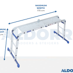 4x3 ALDORR Home - Multi Purpose Ladder with platform - 3,5 Meter