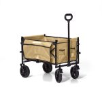 Folding Trolley – XL – Foldable – 100L – Beige - Includes Camping Chair