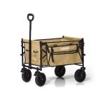 Folding Trolley – XL – Foldable – 100L – Beige - Includes Camping Chair