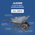 ALDORR Wheelbarrow - 170 Liters - Poly - 2 Pneumatic Tires