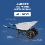 ALDORR Wheelbarrow - 170 Liters - Steel - 2 Pneumatic Tires