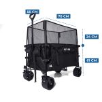 Folding Trolley - XL - Foldable- 200L - Black