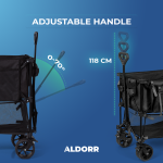 Folding Trolley - XXL - Foldable - 400L - Black