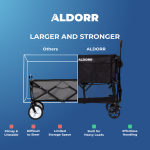 Folding Trolley - XXL - Foldable - 400L - Black