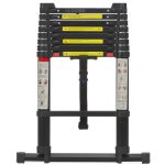 Telescopic ladder 8.5 ft (2,60 m) with telescopic stabiliser bar – ALDORR Professional