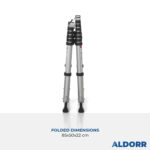 1,80 + 2,40 Meter ALDORR Home - Telescopic folding ladder
