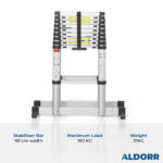 2,40 + 3,00 Meter ALDORR Home - Telescopic folding ladder