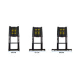 Telescopic ladder 14.5 ft (4,40 m) with telescopic stabiliser bar – ALDORR Professional