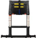 Telescopic ladder 10.5 ft (3,20 m) with telescopic stabiliser bar – ALDORR Professional